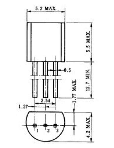 2SC3615-L   1pcs　　TO92  50V　300mA　0.5W