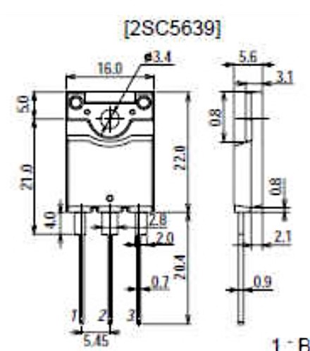 2SC5639　　1500V　20A　100W      1pcs