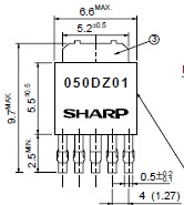 電源IC　　PQ033DZ01ZP　　　3.3V/1A   1個