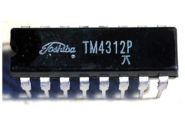 TM4352P　東芝 DIP-16pin  蛍光表示管（VFD）用ドライバーIC（インテグレーテッド・サーキット）