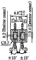 GP2S07   SUBMINIATURE PHOTOINTERRUPTER