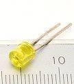 LED  頭の先平  5mm    Yellow色      5  pcs