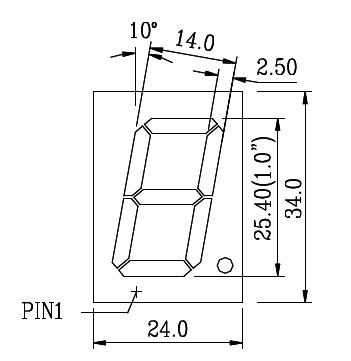 TOS1106BME-B (7seg LED Ultra-orange Common anode)  1個