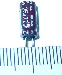 25V  22uF　　RA2-25V220ME3#8　　Φ5x11　　1pcs