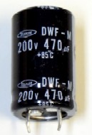 200V/470uF　marcon　DWF-M　φ22x35　85℃