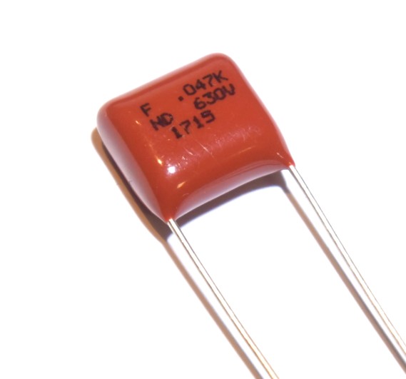 END630S47K0　　　0.047uF/630V　FARAD社　POLYESTER　FILM　CAPACITOR　　1個