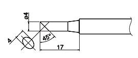 HAKKO FX-650用こて先　　T34-C4 　　こて先　4C型