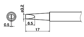 HAKKO FX-650用こて先　　T34-D32　　こて先 3.2D型