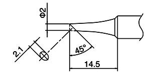 白光ハンダこて先　　T18-CF2